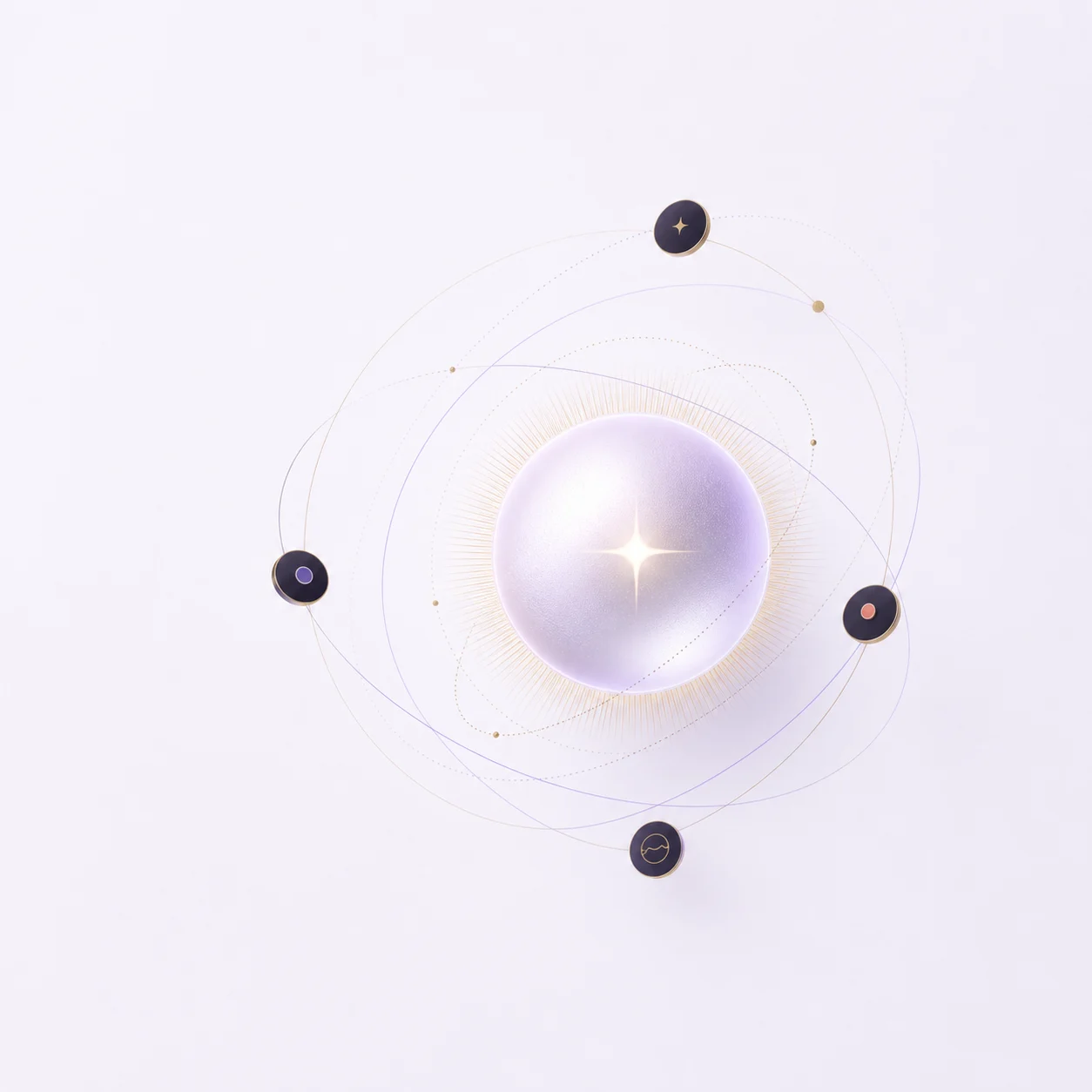 Celestial editorial artwork for allmysides.com