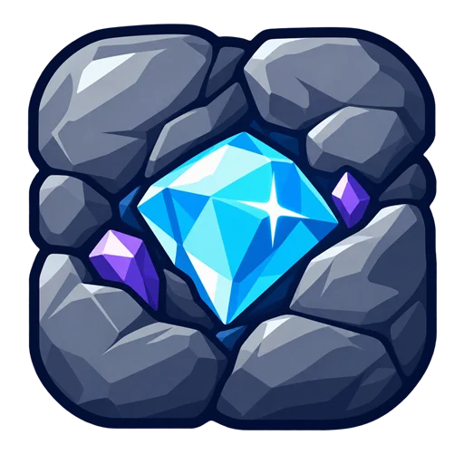 Diamond geode block artwork from Drillin
