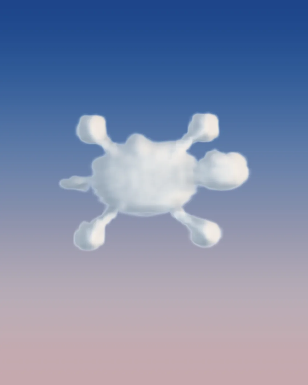 Turtle painted as a golden cloud