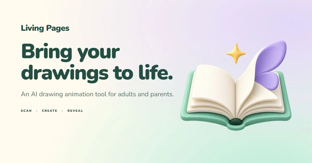 Living Pages page-and-wing emblem
